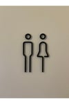 WC Kapı Tabelası – Erkek Kadın Tuvalet İşareti | Minimalist Kapı Süsü