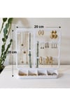 Takı Standı - Küpe Standı - Kolye Askısı - Modern Takı ve Küpe Standı - 5 Bölmeli Küpe Standı- 20x20