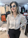 EKRU ATLETLİ ŞİFON PUANTİYELİ PREMİUM GÖMLEK