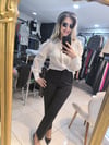 EKRU ATLETLİ ŞİFON PUANTİYELİ PREMİUM GÖMLEK
