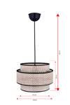 Doğal Hazeran Rattan 3 Katlı Pasta Sarkıt Avize Çocuk Odası Yatak Odası Salon Mutfak Hol Rattan01,