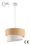 Kumaş Galaksi Modern Pasta Tekli ve 2 Li Gold Abajur Seti GalaxiSet