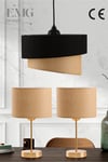 Kumaş Galaksi Modern Pasta Tekli Ve 2 Li Gold Abajur Seti GalaxiSet