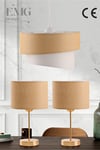 Kumaş Galaksi Modern Pasta Tekli ve 2 Li Gold Abajur Seti GalaxiSet