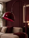 Modern Bordo Metal Lambader – E27 Duylu Şık Ayaklı Salon Lambası