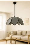 Modern Tasarım Çiçek Sarkıt Avize Kumaş Boheme Salon Oturma Odası Mutfak Avizesi