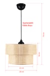 Rattan 2 Katlı Pasta Sarkıt Avize Çocuk Odası Yatak Odası Salon Mutfak Hol