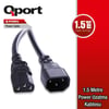 QPORT 1.5metre Q-POWU Monitör Ara Power Kablosu