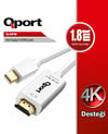 QPORT 1.8metre Q-DPM mDP-HDMI Görüntü Kablosu