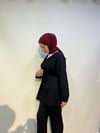 Bağlama Detaylı Krep Pantolonlu Takım Siyah