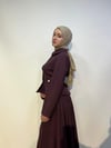 Belden Oturmalı Ceketli Takım Bordo