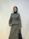 Belden Oturmalı Ceketli Takım Gri