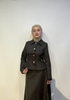 Belden Oturmalı Ceketli Takım Kahverengi