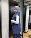 Fermuarlı Yelekli Modal Takım Lacivert