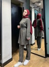 İp Detaylı Modal Takım Füme