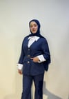 Kemerli Gömlek Yaka Takım Lacivert