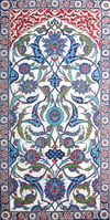 Armada Çini 100x200 Cm ED 661 Osmanlı Bahar dalı Desenli El dekoru Çini Pano