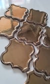 Armada Çini 12x12 Ottoman Rölyefli Arabesk Bronz Çini