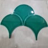 Armada Çini 17x17 cm Koyu Yeşil Balık Pulu Seramik