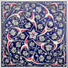 Armada Çini 20x20 Cm ED 322 İznik Rumi Desenli Kütahya Çini Karo