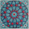 Armada Çini 20x20 Cm ED 333 Turkuaz Yıldız geçme Desenli Eldekoru Çini karo