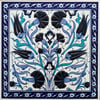 Armada Çini 20x20 Cm ED 365 Lale Karanfil Kobalt Desenli Eldekoru Çini karo