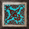 Armada Çini 20x20 Cm SP 83 Turkuaz Kahve Kütahya Çini Seramik Pano
