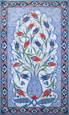 Armada Çini 60x100 Cm Lalezar İznik Desenli Kütahya Çini Pano
