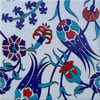 Armada Çini 60x100 Cm SP 105 Lale Karanfil Serigraf Türk Hamamı Pano