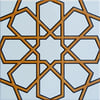 Armada Çini 60x100 Cm SP 89-v Sarı Beyaz Serigraf Türk Hamamı Pano