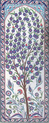 Armada Çini 80x200 Cm ED 641 Hayat Ağacı El dekoru Çini Pano
