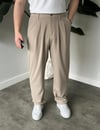 Bej Plili Baggy Pantolon