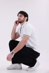Beyaz Fermuarlı Triko