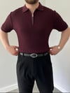 Fermuarlı Bordo Triko 