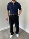 Fermuarlı Lacivert Triko 