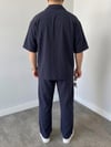 Keten Lacivert Oversize Takım