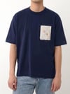 Keten Nakış Detaylı T-shirt Lacivert