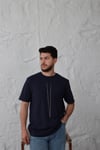 Kolyeli T-shirt Lacivert