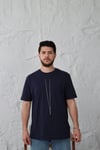 Kolyeli T-shirt Lacivert