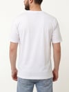 Önü Baskı ve Nakış Detaylı T-shirt Beyaz