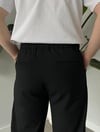 Siyah Plili Baggy Pantolon