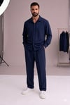 Zara Kumaş Lacivert Oversize Takım