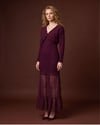 BORDO Gofre Dokulu Straplez Elbise ve Bolero Takım