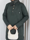 Triko Polo Yaka Pantolonlu İkili Takım Haki