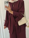 3'Lü kimono Takım Mürdüm