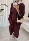 3'Lü kimono Takım Mürdüm
