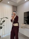 3'Lü kimono Takım Mürdüm