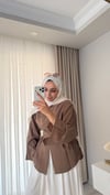 Arel Belden Oturtmalı Tunik Sütlü Kahve