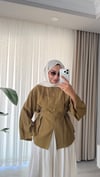 Arel Belden Oturtmalı Tunik Yeşil