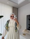Beli Korse Detaylı Elbise Ekru 